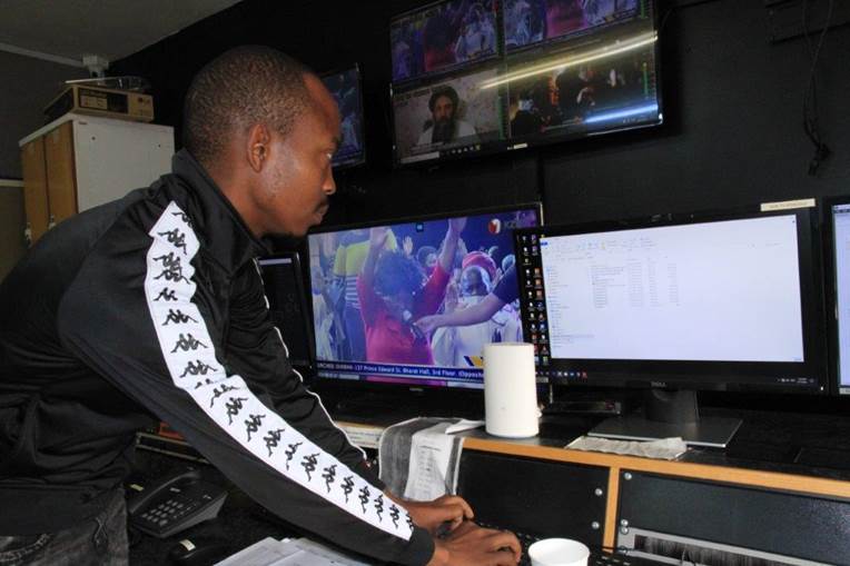 CAPTION Njabulo Shange, technical manager from 1KZN TV