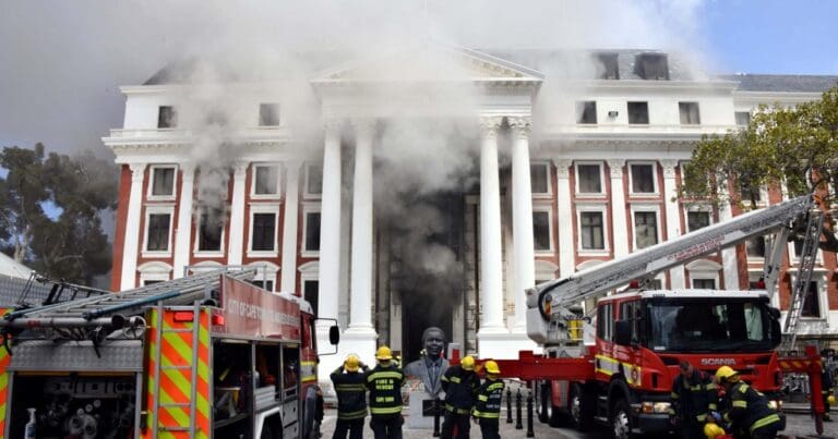 A suspect has been arrested in connection with the parliament blaze