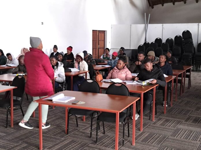 Young people attending the Life Skills Training which is conducted by the NYDA Mthatha Branch.