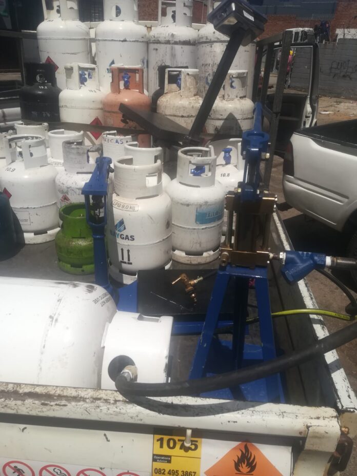 SAPS Mount Road arrested a suspect on charges of possession of suspected stolen goods and confiscated diesel and gas cylinders on Friday 6/01, in North End.