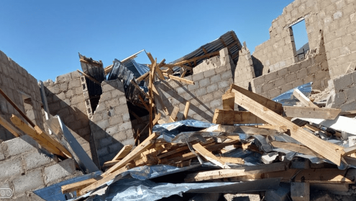 ELEVEN HOMES DISTROYED BY STRONG WINDS IN MATATIELE