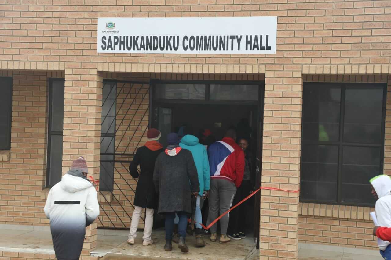 MORE THAN 200 RESIDENTS AT EMAXESIBENI WELCOMED A NEWLY BUILT COMMUNITY HALL.