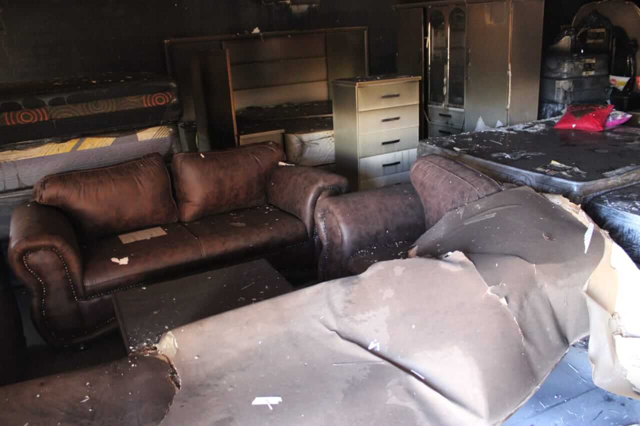 Half a million-furniture scorched by fire