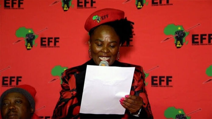 Busisiwe Mkhwebane, a former public protector, was sworn in as the newest EFF member of parliamen