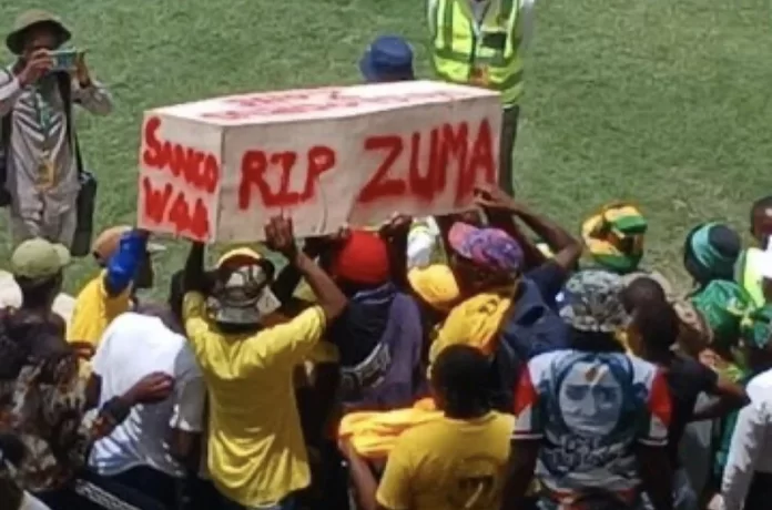 "RIP Zuma" Sentiments Echo as ANC Celebrates 112th Anniversary at Mbombela Stadium