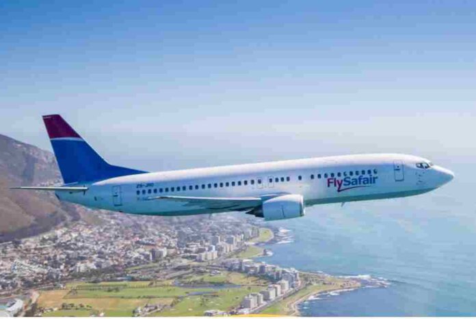 FlySafair Plane Lands Safely with Damaged Tyre at O.R. Tambo International Airport