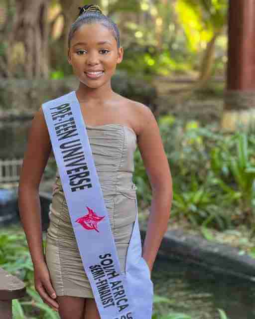 Magugu Zwezwe, winner of Miss Charity Award and 2nd Princess of Miss Pre Teen Universe South Africa