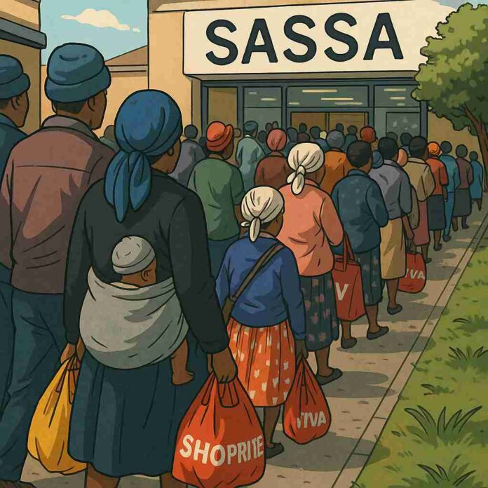 Hundreds wait in line for social grants — here’s what to expect if you’re next.