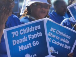 democratic alliance protest demands urgent action on child hunger eastern cape