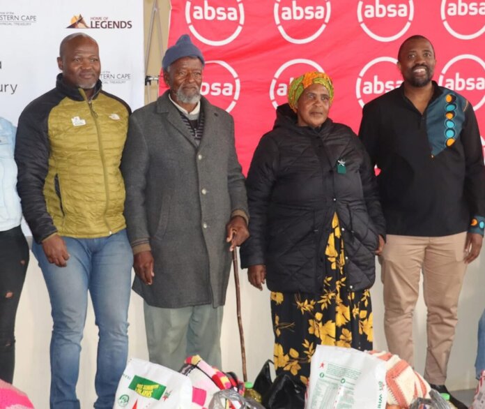 eastern cape treasury hands over food parcels elderly qumbu