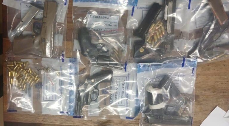 four arrested after high speed chase zwide illegal firearms seized