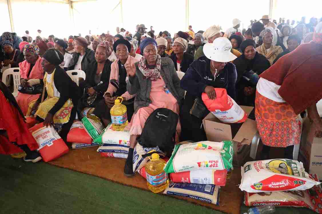 more than 250 food parcels were distributed to elderly residents and child-headed households more than 250 food parcels were distributed to elderly residents and child-headed households