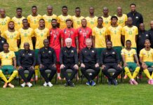 Bafana Confirm Zambia Friendly Ahead of AFCON Push Bafana team photo scaled