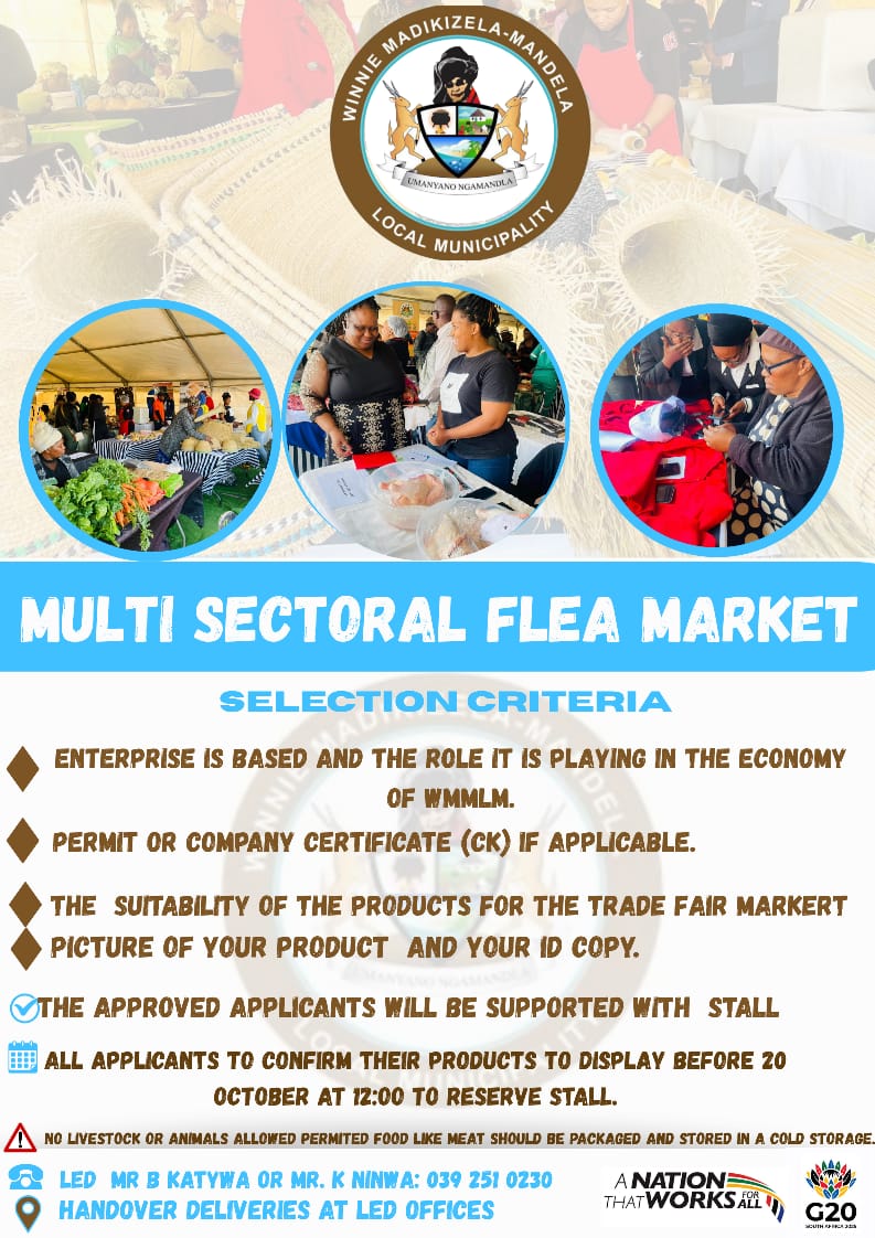 Applications Open for Winnie Madikizela-Mandela Municipality Flea Market