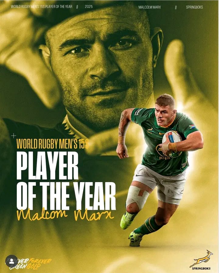 History Made As Malcom Marx Crowned Rugby Player Of The Year History made as Malcom Marx crowned Rugby Player Of The Year