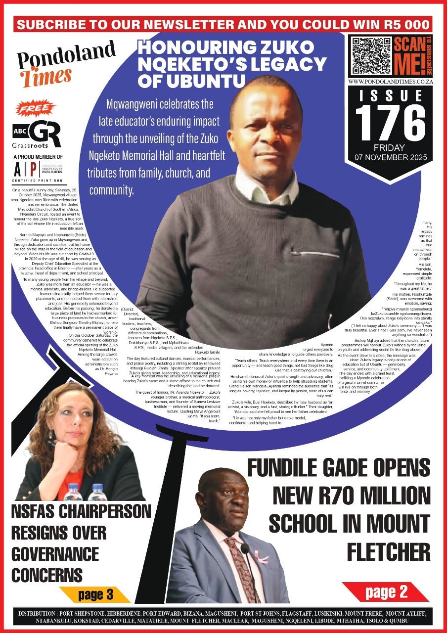 Pondoland Times Best newspaper front page newspapers in south africa