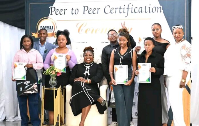 Walter Sisulu University honoured peeer facilitator for their contribution and dedication