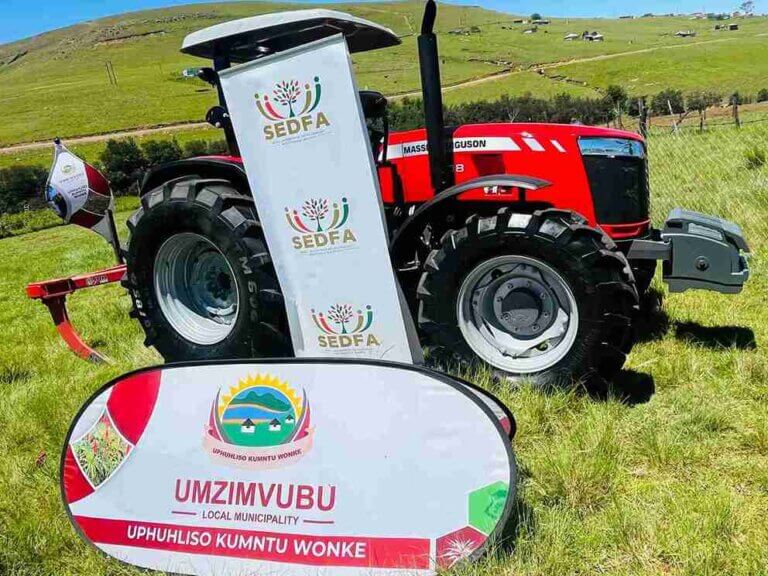 Mzimvubu, SEDFA, Godola, tractor handover, local farming, KwaBhaca KaMadzikane, rural development
