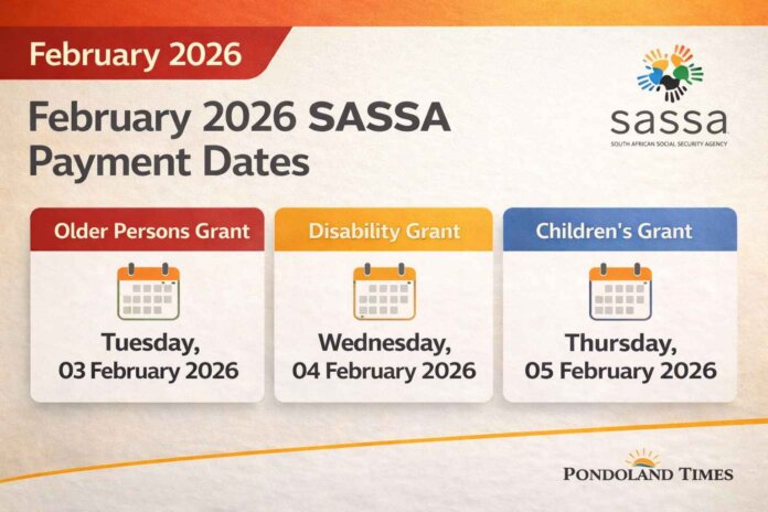 SASSA Payment Dates For February 2026 SASSA Payment Dates for February 2026