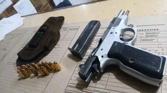 Three suspects, including the victim’s wife, were arrested after a gun was found in Lusikisiki.