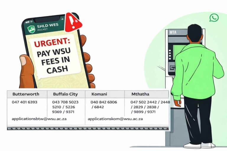 The university emphasised that all payments must be made electronically to the official WSU FNB account only