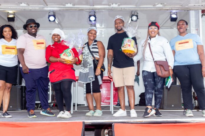 Top Three Winners On Stage Top three winners on stage