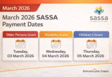 SASSA March 2026 grant payment dates confirmed