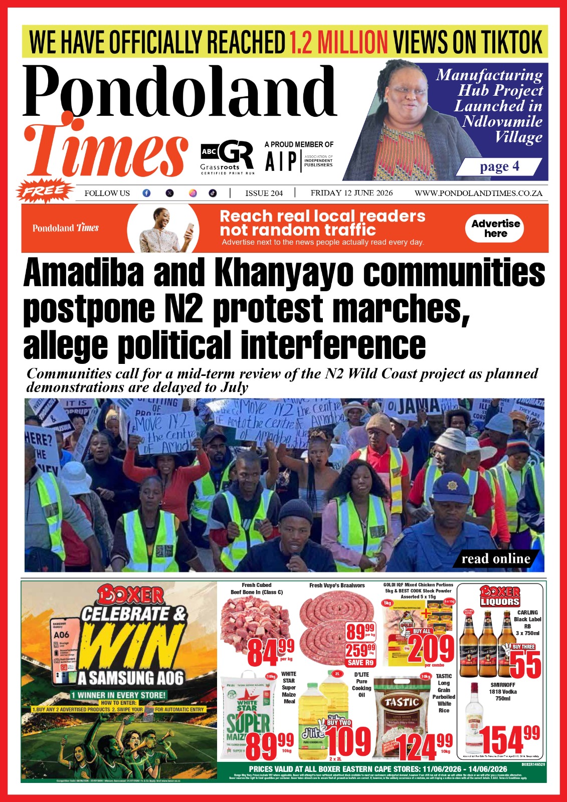 newspapers in eastern cape best front page pondoland times